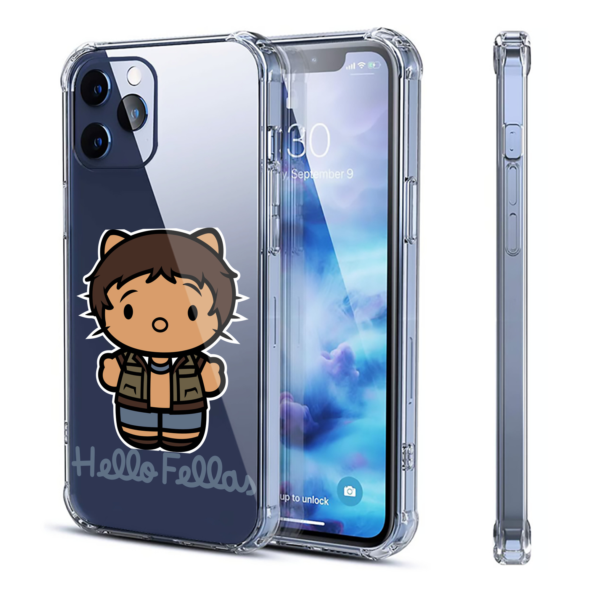 （画像用） Hello Kitty ハローキティ 【iPhone 12シリーズ対応】透明スマホケース（クリアソフトケース）